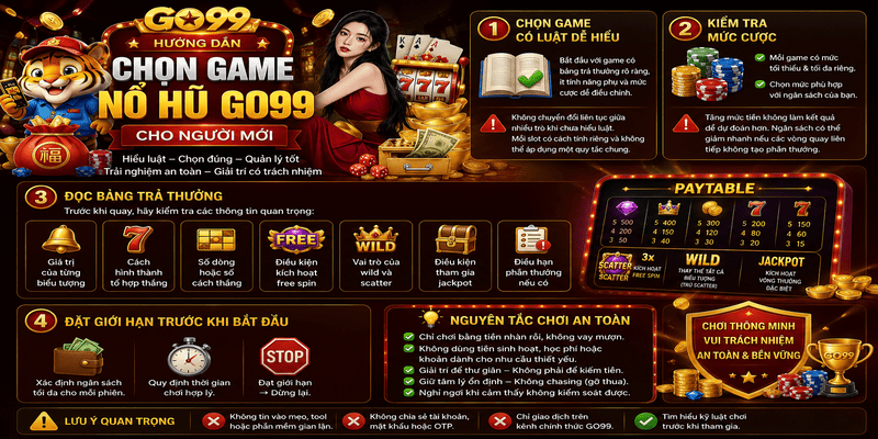 Cách chọn game nổ hũ GO99 cho người mới