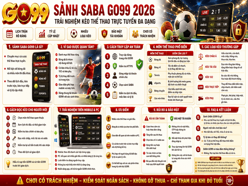 Sảnh SABA GO99 – Trải nghiệm kèo thể thao trực tuyến đa dạng