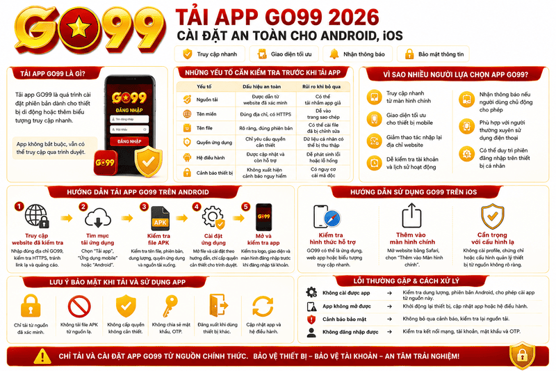 Tải App GO99 2026 – Hướng Dẫn Cài Đặt An Toàn